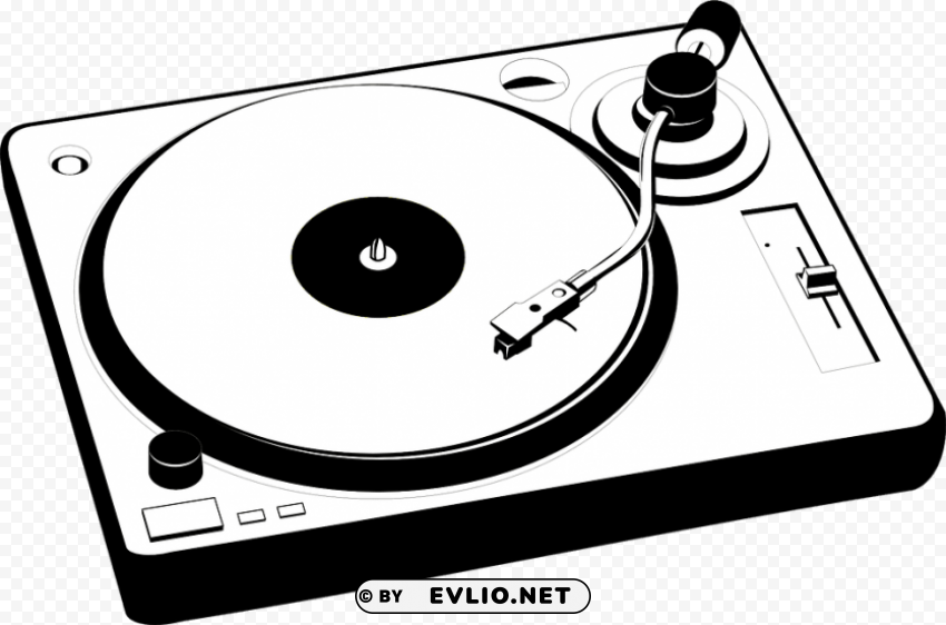 vintage turntable Isolated PNG on Transparent Background