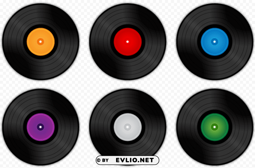 vinyl record collection PNG images with transparent canvas