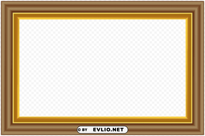 brown gold frame Isolated PNG Image with Transparent Background