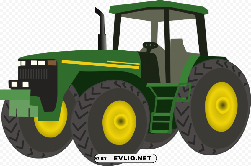 green tractor PNG Object Isolated with Transparency