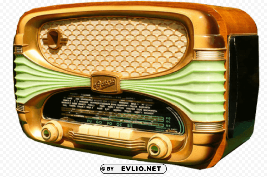 retro radio Isolated Graphic on HighQuality Transparent PNG