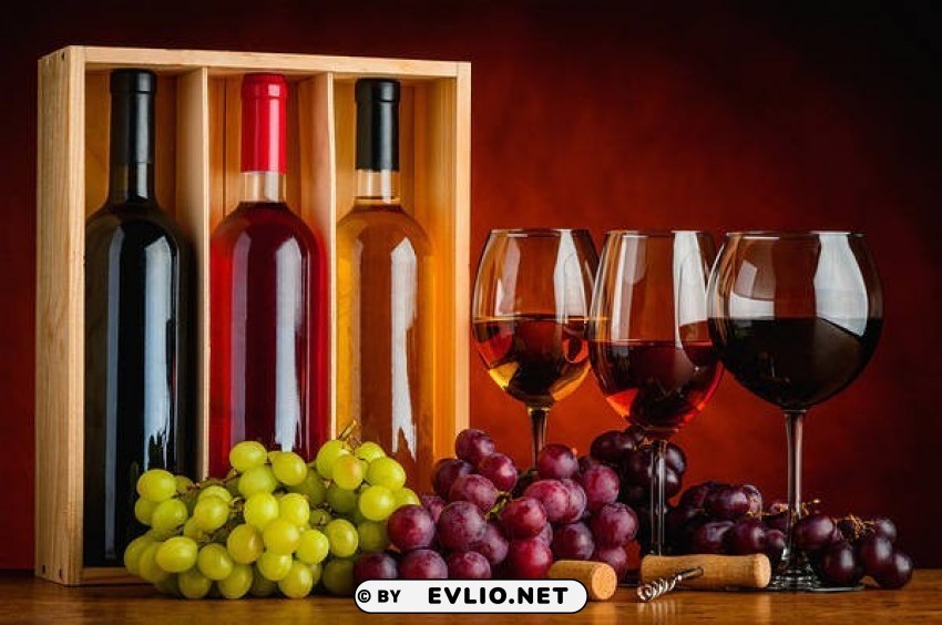 bottles of wine Isolated Object with Transparent Background PNG