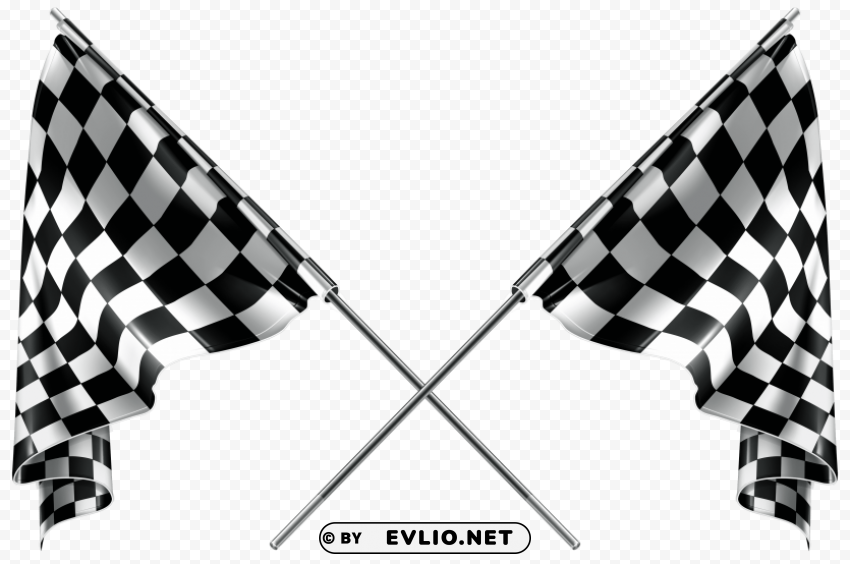 checkered flags Isolated Item with Transparent Background PNG