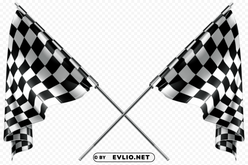 checkered flags Isolated PNG Element with Clear Transparency