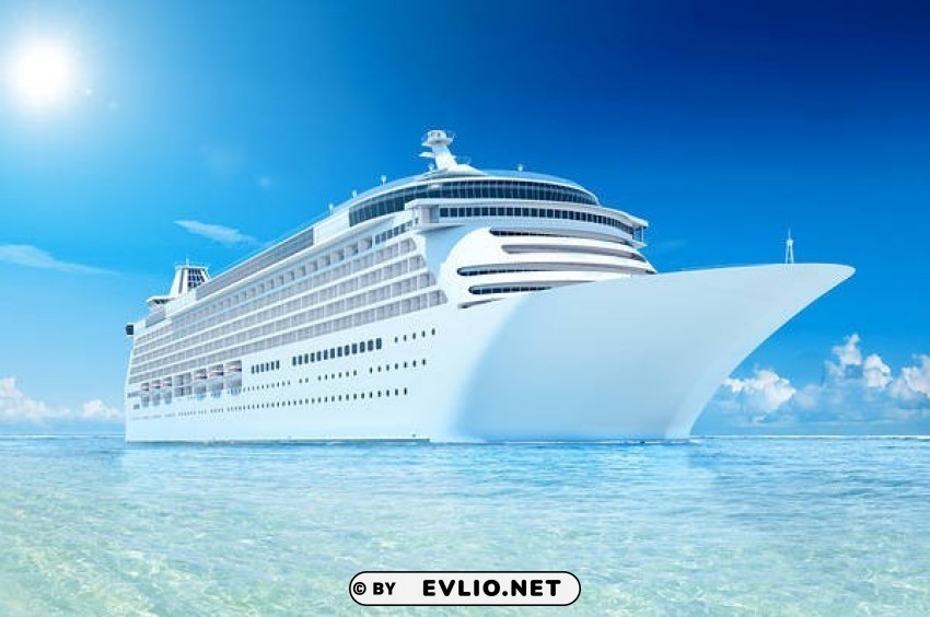 cruise ship Isolated Character on Transparent PNG