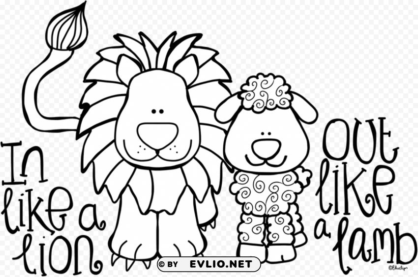 march lion lamb coloring pages Clear PNG pictures package PNG transparent with Clear Background ID 2e1381e8