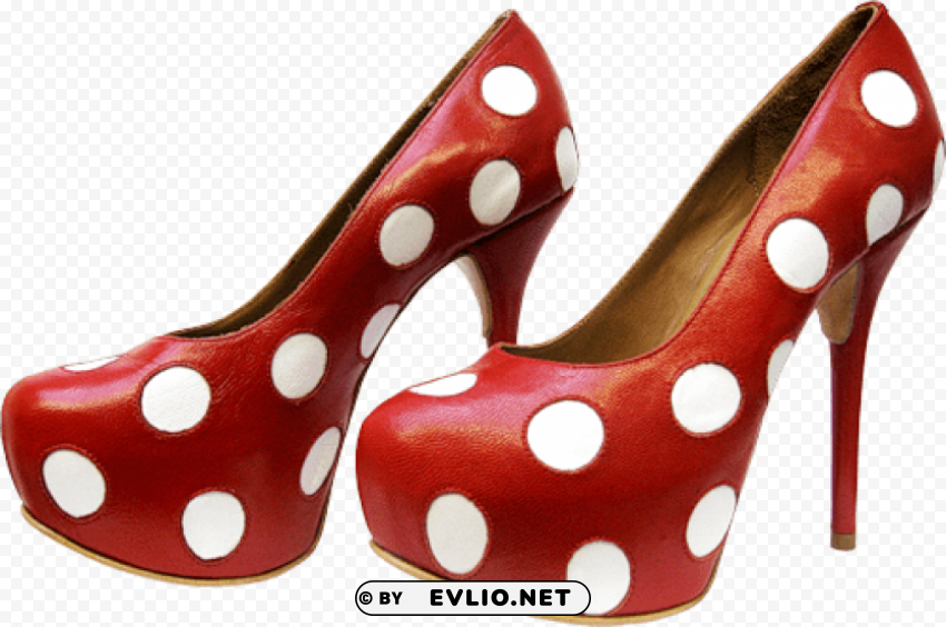 red polka dot heels PNG transparent photos mega collection clipart png photo - 6280448c