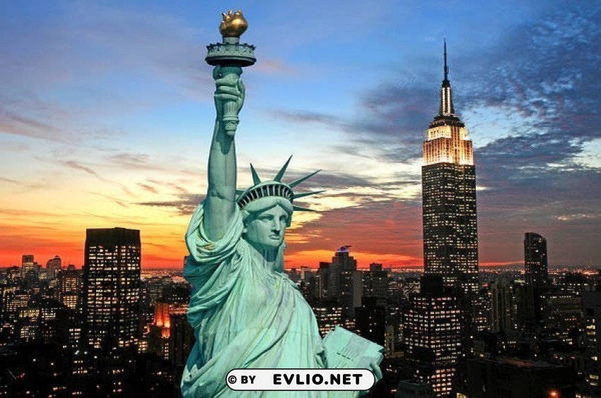 statue of liberty night PNG transparent photos massive collection
