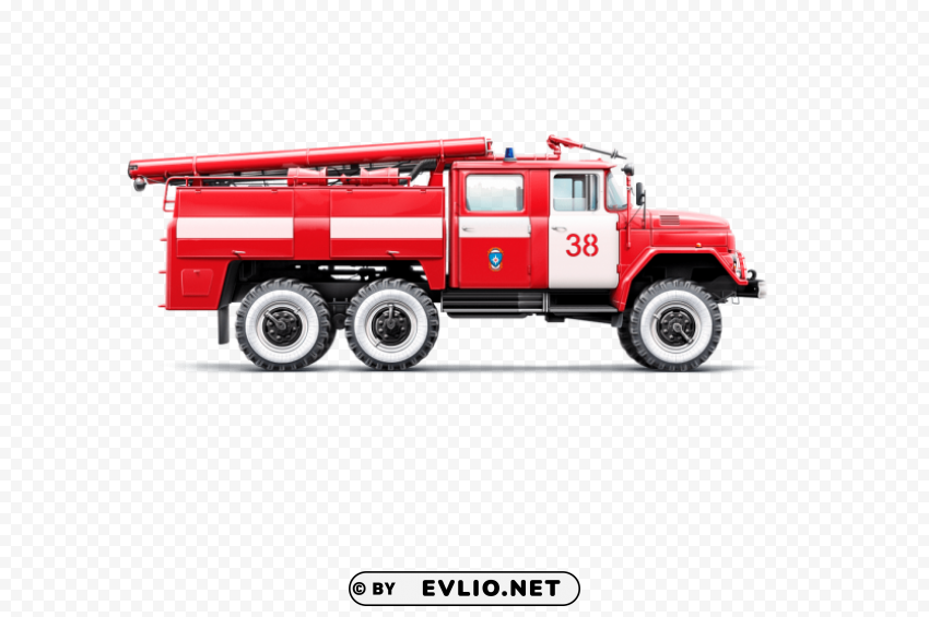 fire truck PNG Graphic Isolated on Transparent Background clipart png photo - 1e16035e