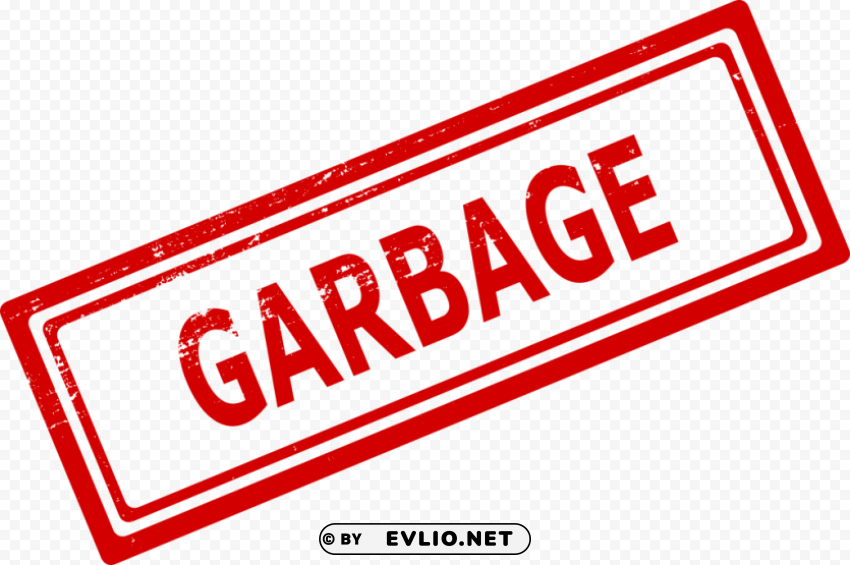 Garbage Stamp PNG Graphic Isolated with Clarity