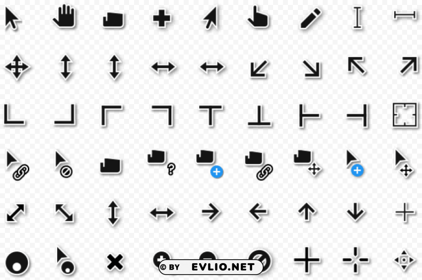 linux cursor themes Isolated Element with Clear PNG Background
