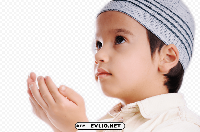 Muslim children Transparent Background Isolated PNG Figure