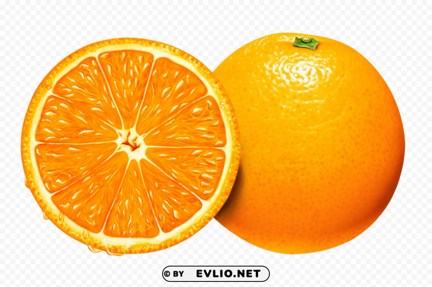 orange PNG with clear background set