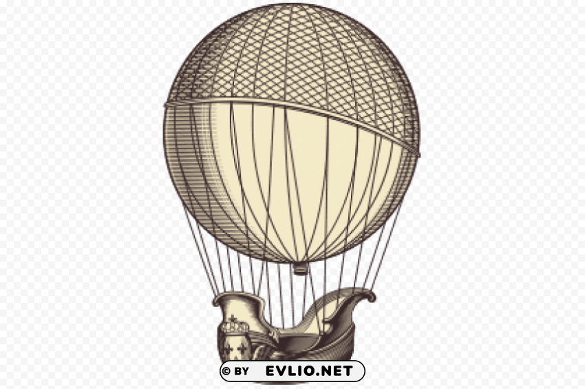 Transparent PNG image Of retro hot air balloon Isolated Element with Clear Background PNG - Image ID f0c06dfb