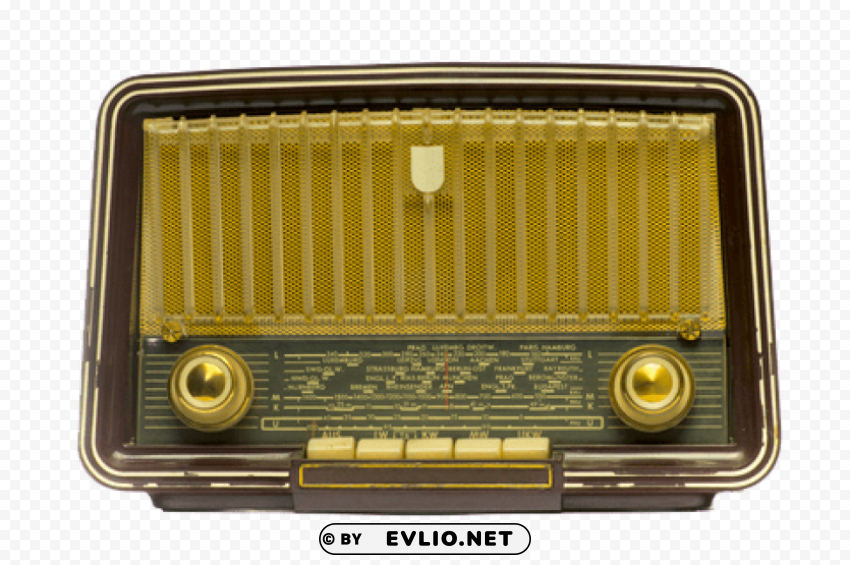 Vintage Radio Clear PNG image