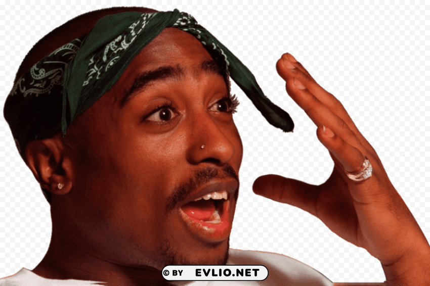 2pac Isolated Design in Transparent Background PNG