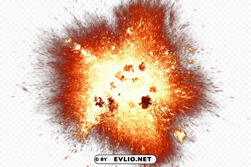 big explosion with fire and smoke High-resolution PNG images with transparency wide set