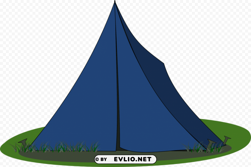 blue tent PNG Graphic with Transparent Isolation