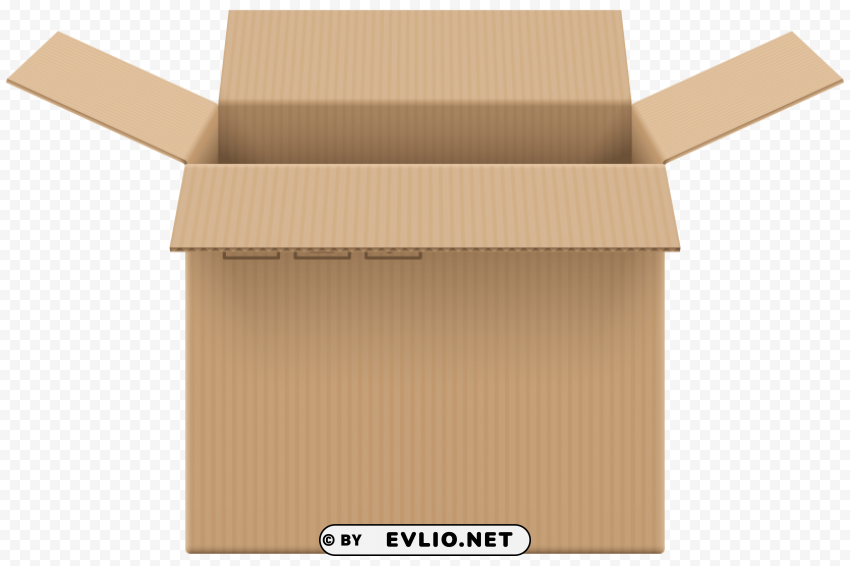 cardboard box open PNG images with transparent overlay