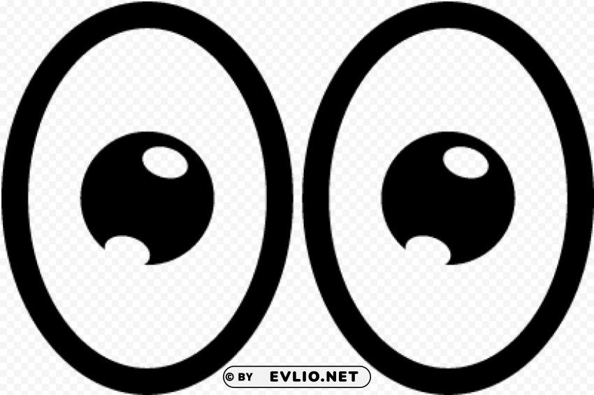 cartoon eyes Isolated Object on Clear Background PNG