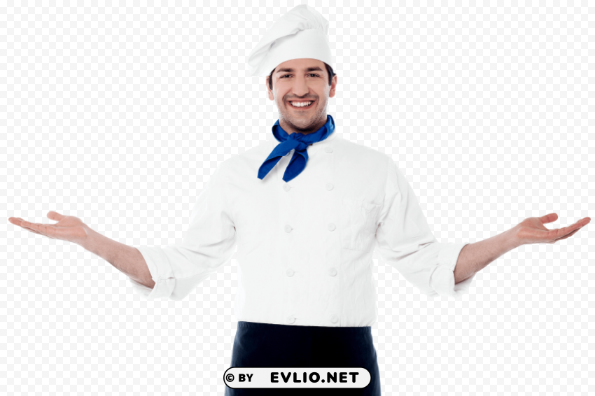 chef Isolated Artwork on Clear Background PNG
