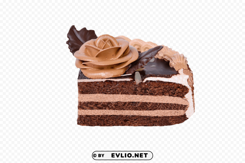 chocolate cake PNG with cutout background