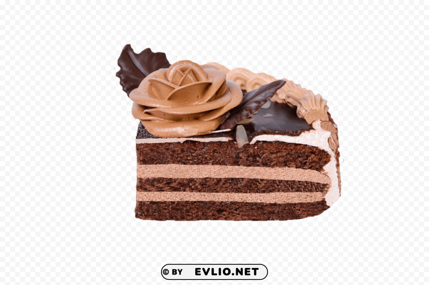 Chocolate Cake Transparent PNG Isolated Subject