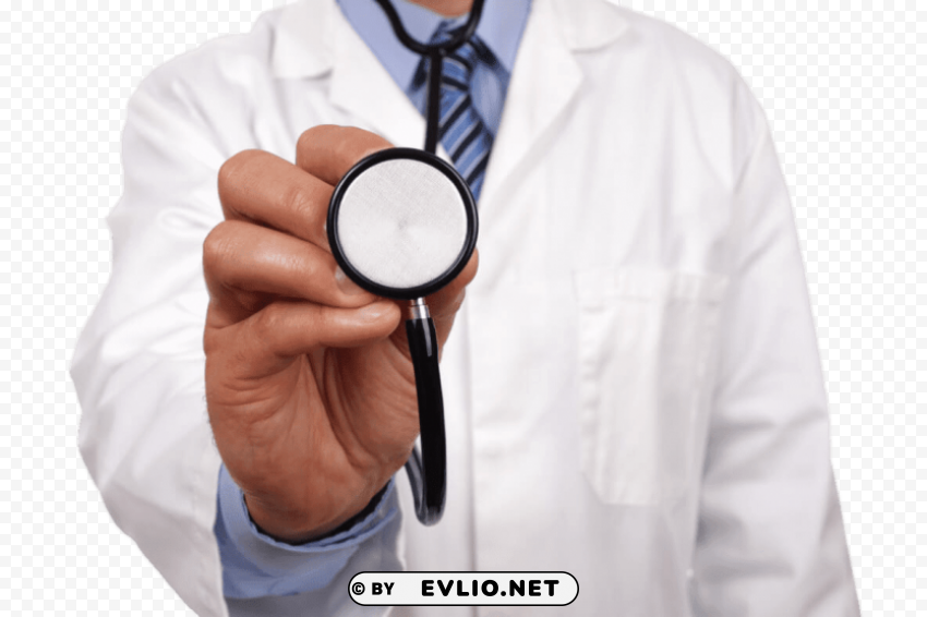 doctor holding stethoscope Transparent PNG Illustration with Isolation