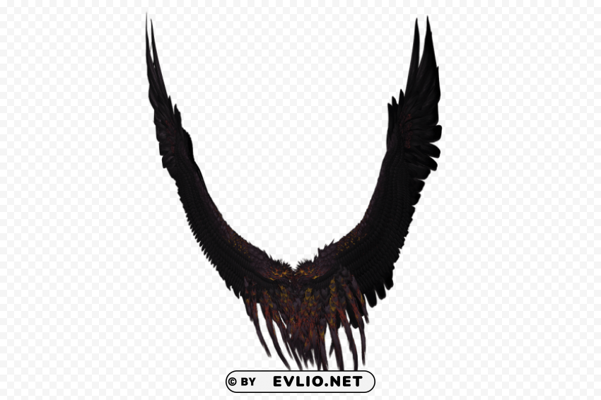 Long Black And Purple Wings PNG With No Registration Needed