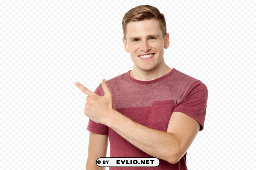 Transparent background PNG image of men pointing left PNG objects - Image ID 164af158