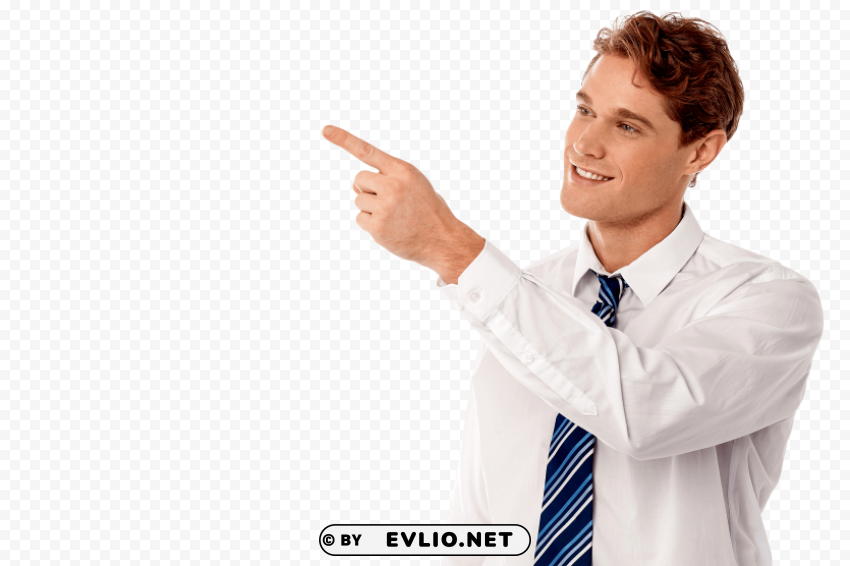 men pointing left Isolated Character on HighResolution PNG