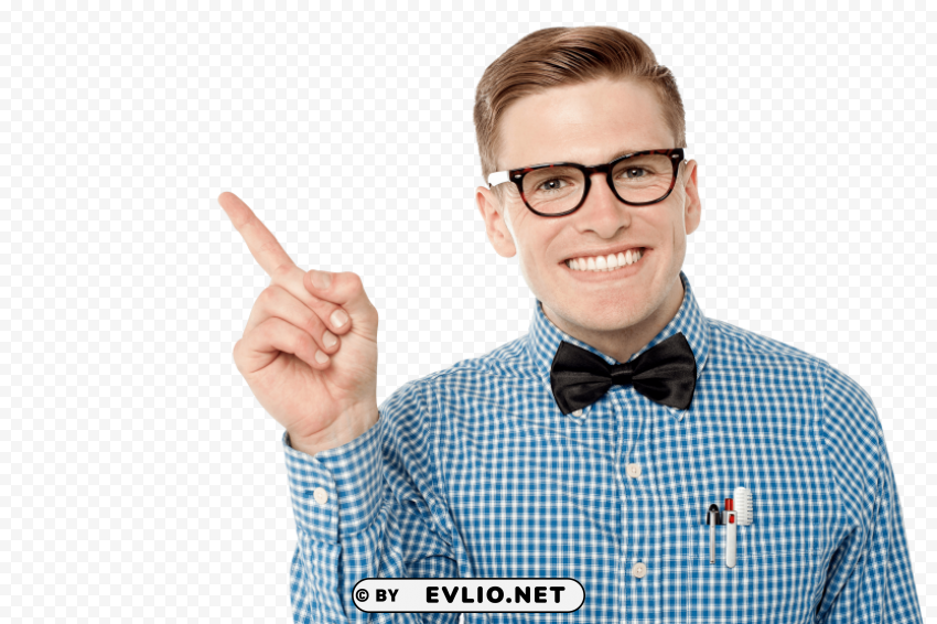 men pointing left PNG without background
