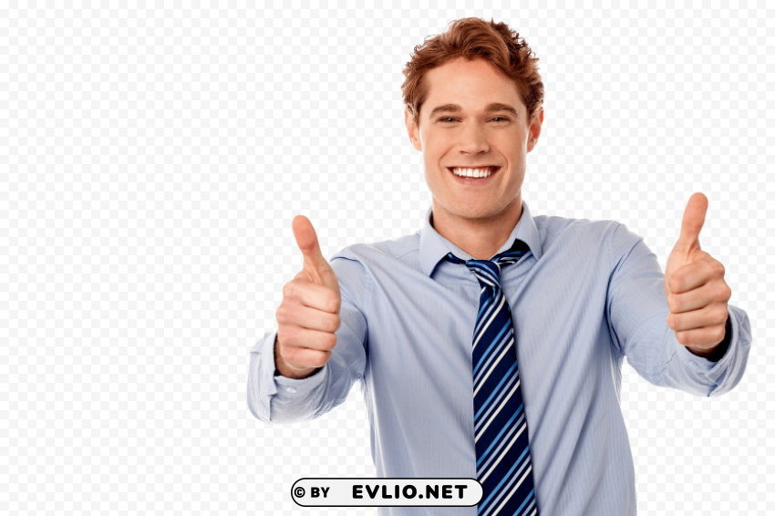 men pointing thumbs up PNG transparent images for websites