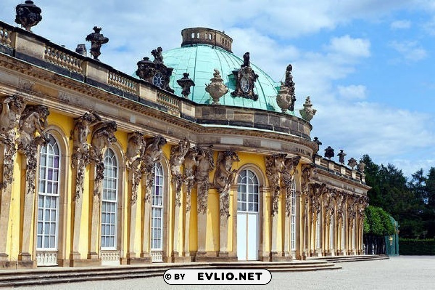sanssouci palace in potsdam germany wallpaper PNG with clear background extensive compilation