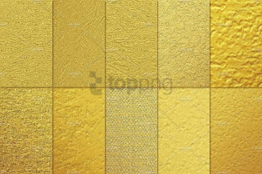 Shiny Gold Textures Isolated Item On Transparent PNG Format