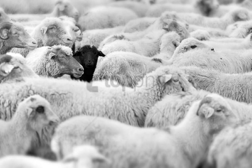 white sheep black sheep HighResolution PNG Isolated Illustration