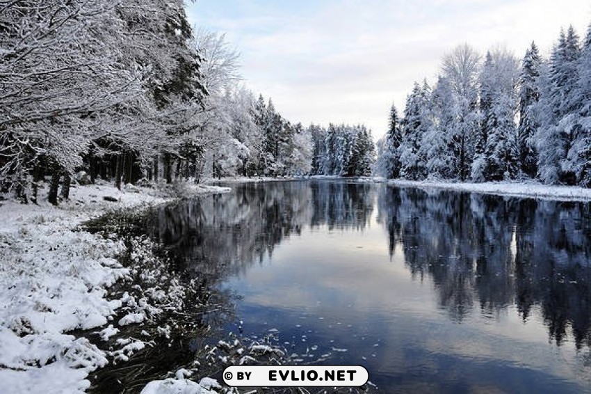 winter river PNG Image with Isolated Subject