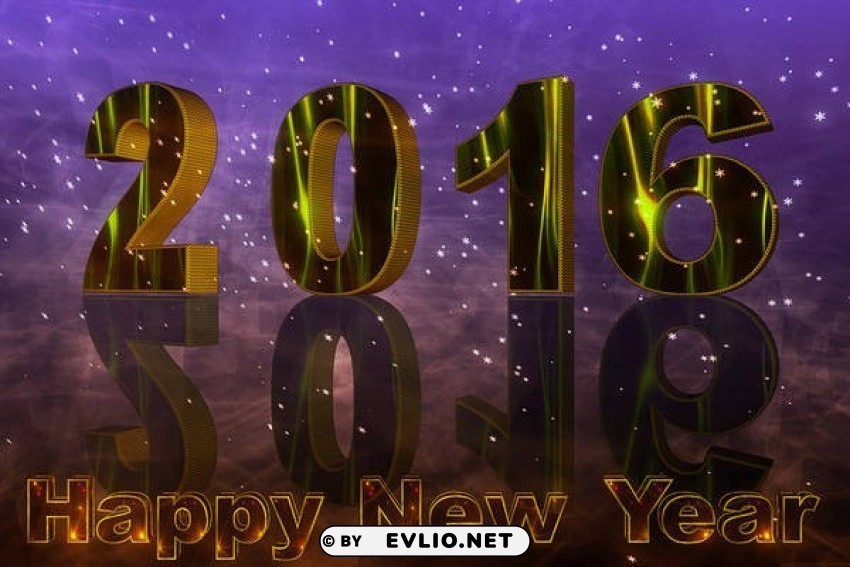 2016 new year purple Isolated Item with Transparent PNG Background