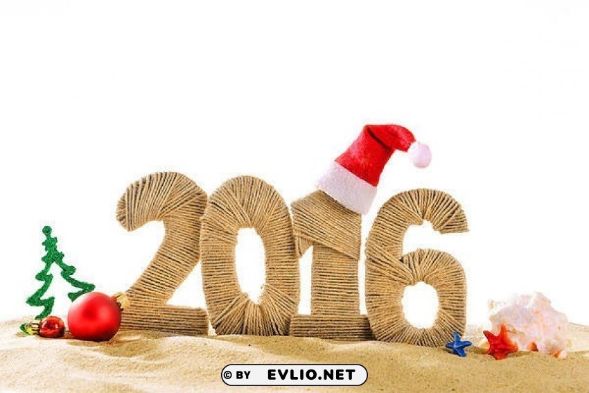 2016 with sand PNG transparent design