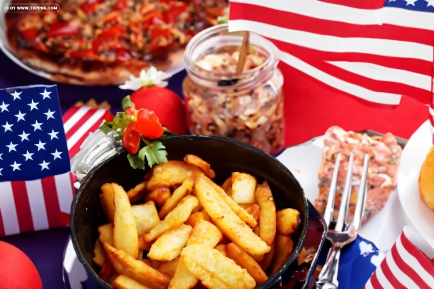 4th of July Foods and Desserts Clipart Free PNG images with clear backdrop