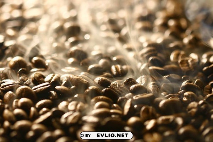 aromatic black coffee beans PNG Image Isolated with Clear Background
