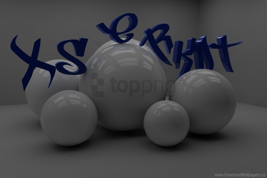 Balls Letters Size Smooth Wallpaper PNG Image Isolated With Transparent Detail