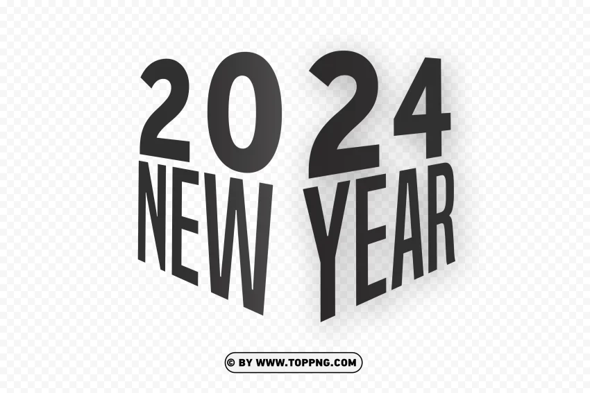 Black 2024 Flat Corner Design HD Isolated PNG Item in HighResolution - Image ID bb040218