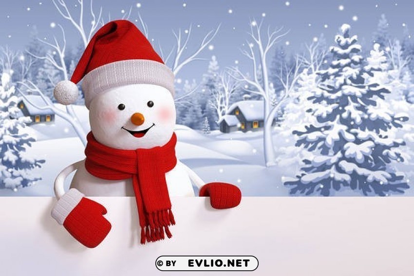 Christmas Snowman White Free PNG