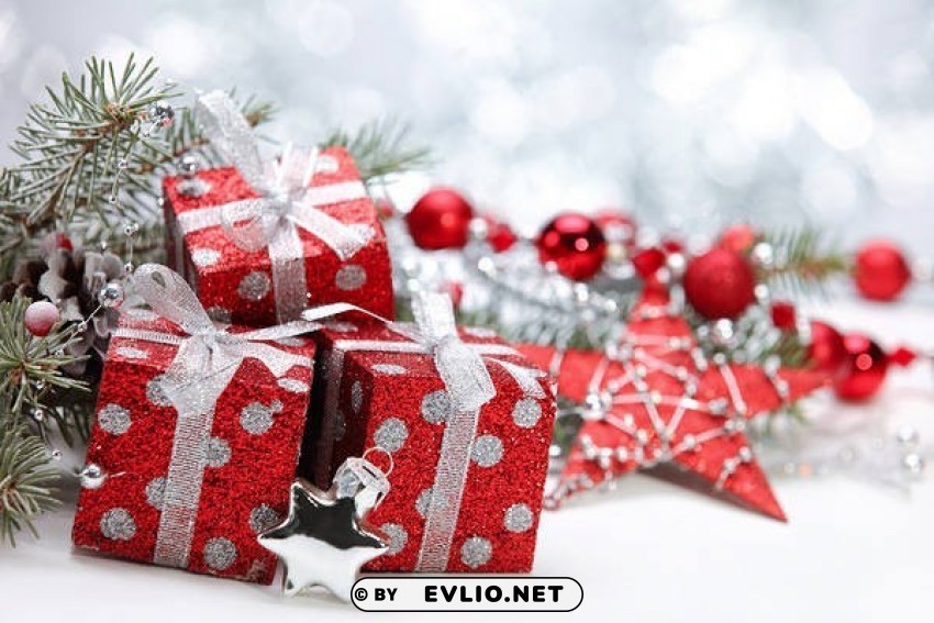 christmaswith gifts and stars High-resolution PNG images with transparency