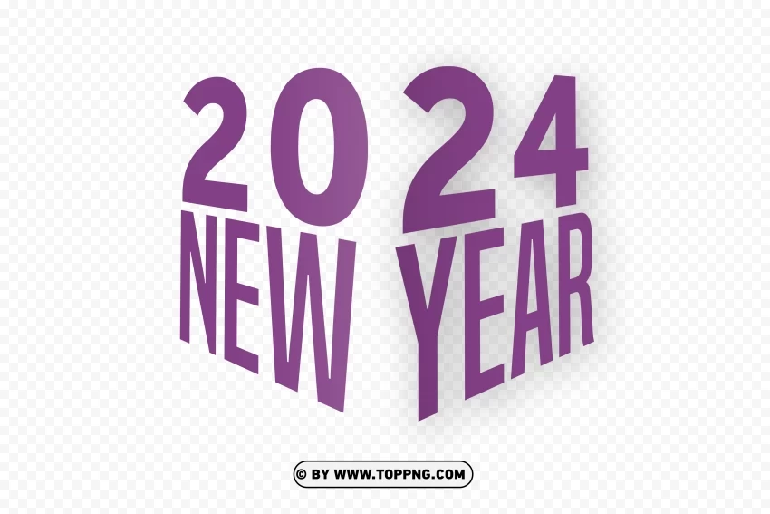 Corner Style Purple 2024 Flat Design HD Isolated PNG Object with Clear Background - Image ID 64ad7e25