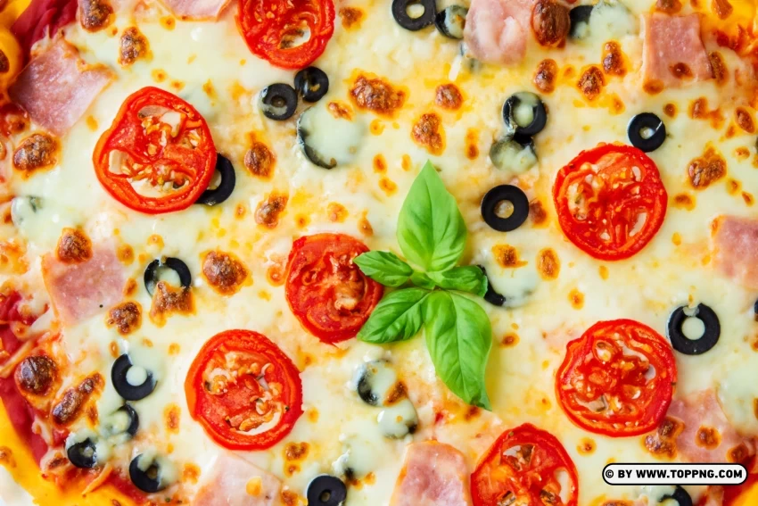 Delicious Pizza Slices Toppings Background Isolated Element in HighResolution Transparent PNG