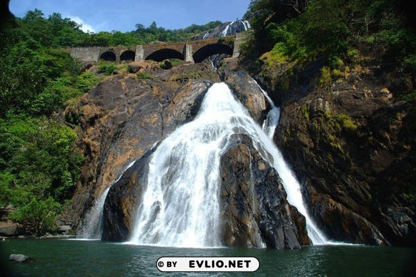 dudhsagar waterfall india wallpaper Transparent PNG picture