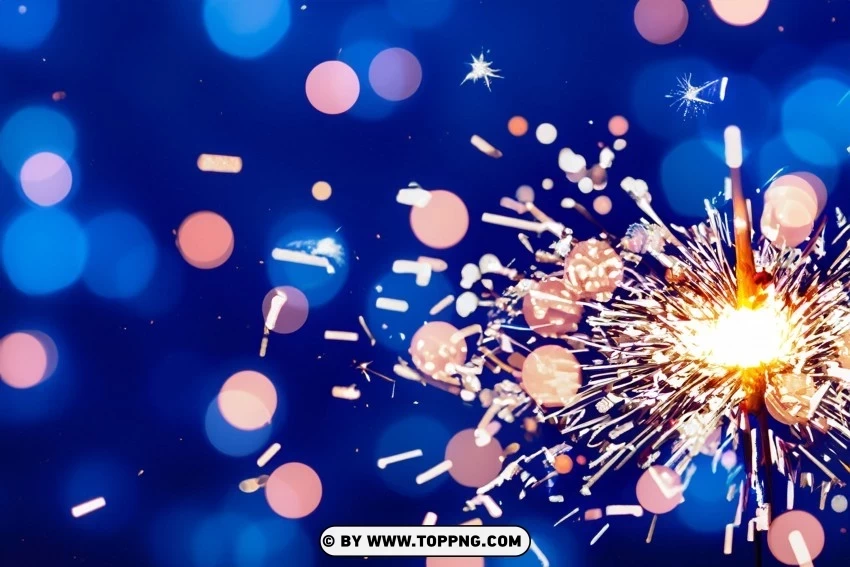 Elevate Your New Year's Greetings High-Definition Bokeh Lights and Sparklers PNG images with alpha transparency bulk
