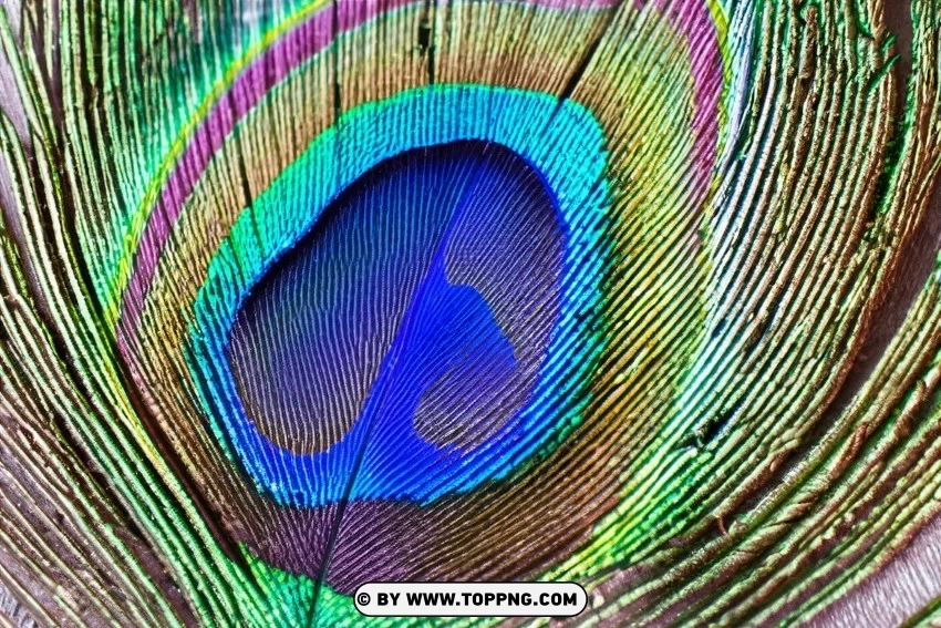 Free Download Peacock Feather Close-Up Shot on Textured Background Isolated Design on Clear Transparent PNG